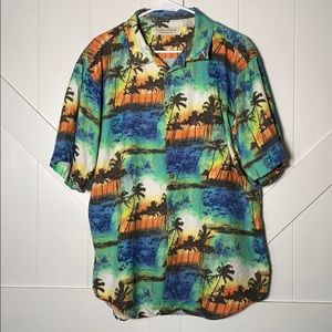 Vintage island republic Hawaiian island shirt XXL